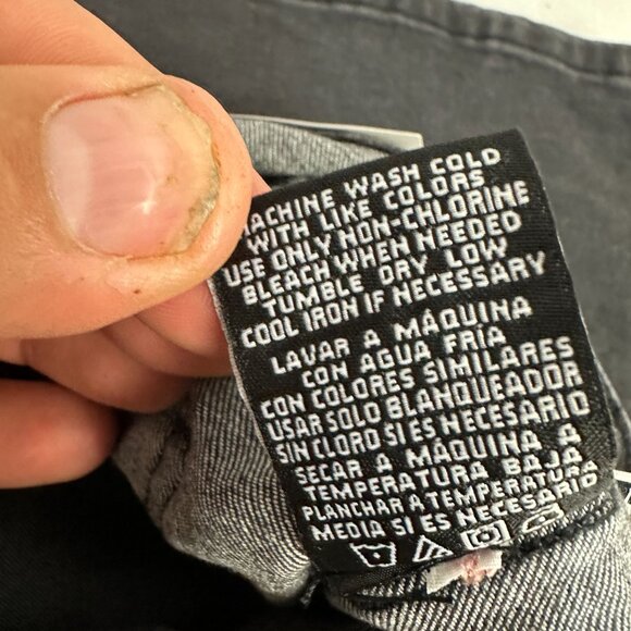 Madden NYC Low Rise Bootcut Black Denim Jeans Size 10 Slim Fit Belt Detailing - Picture 8 of 9